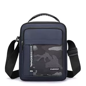 Leisofter Taschen & Rucksäcke Leisofter Herren Umhängetasche Business Schultertasche Tablet-Tasche Männer Stilvolle Aktentasche für Büro/Reisen/Uni Wasserdichter Nylon Crossbag Brusttasche Handtasche Business Schwarz