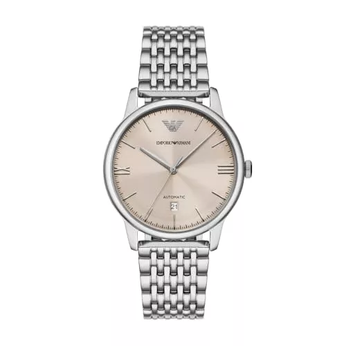 Emporio Armani Uhren Emporio Armani Uhr für Herren, Quarzwerk und 42mm Gehäusegröße mit Edelstahl-, Leder- oder Silikonarmband