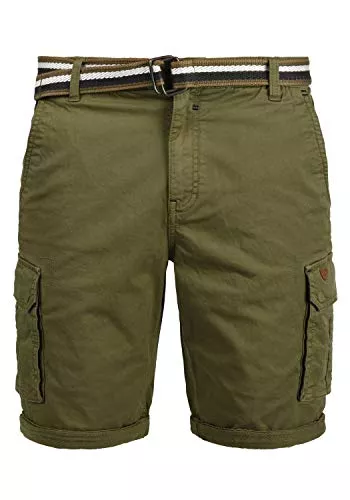 b BLEND Shorts Blend BHBrian Herren Cargo Shorts Bermuda Kurze Hose mit Gürtel Cargotaschen Eingriffstaschen Gesäßtaschen Baumwollmischung Regular fit