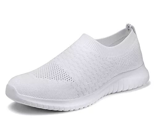 TIOSEBON Sneaker & Sportschuhe TIOSEBON Herren Slip On Trainingsschuhe Freizeit Sportschuhe Leichte Atmungsaktive Laufschuhe Gestrickte Mesh Tennisschuhe Leichte rutschfeste Straßenschuhe