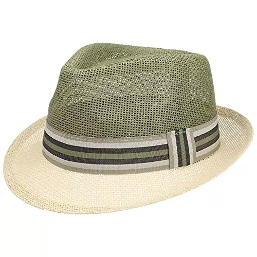 Lipodo Hüte & Mützen Lipodo Twotone Trilby Strohhut - Sommerhut Damen/Herren - Hut aus Stroh (Papierstroh) - Sonnenhut Frühjahr/Sommer - Strandhut