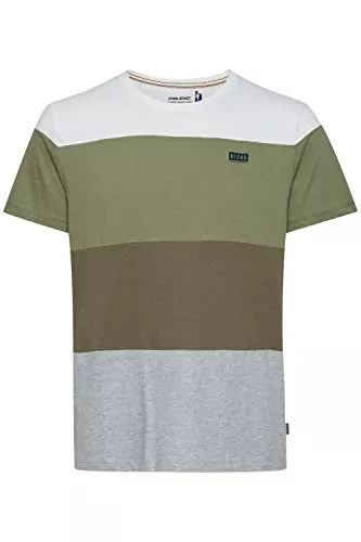 b BLEND T-Shirts Blend BHTee 20713254 Herren T-Shirt Kurzarm Shirt mit Streifen mit Rundhalsausschnitt aus 100% Baumwolle
