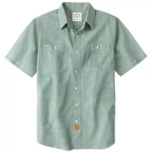 Dubinik Hemden Dubinik® Kurzarmhemd Herren Regular Fit Freizeithemd Comfort Atmungsaktiv Arbeitshemd Chambray Hemd Männer