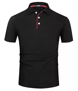 Misfuso Poloshirts Poloshirt Herren Kurzarm Tshirt Herren Golf Poloshirts Sommer Freizeit T-Shirts Sport Knopfleiste Polohemd Regular Fit Male Polo Klassisches