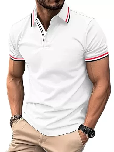 SwissWell Poloshirts SwissWell Herren Poloshirt Kurzarm Atmungsaktiv Tennis Golf Polo Sommer Freizeit Sport Schnelltrocknend T-Shirts Regular Fit
