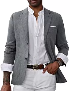 PaulJones Blazer PaulJones Sakko Herren Sportlich 2 Knöpfe Regular Fit Anzugjacke mit Gekerbtem Revers