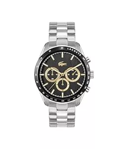 Lacoste Uhren Lacoste Chronograph-Quarzuhr der Boston Kollektion für Herren mit Leder- oder Edelstahlarmband in Glieder- oder Mesh-Design