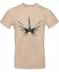 Generisch T-Shirts Smilo & Bron Herren T-Shirt mit Motiv Psychedelischer Löwen-Fisch Bedruckt