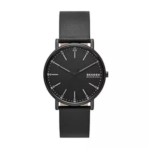 Skagen Uhren SKAGEN Signatur Watch for Men, Quartz Three Hand Movement with Leather Strap