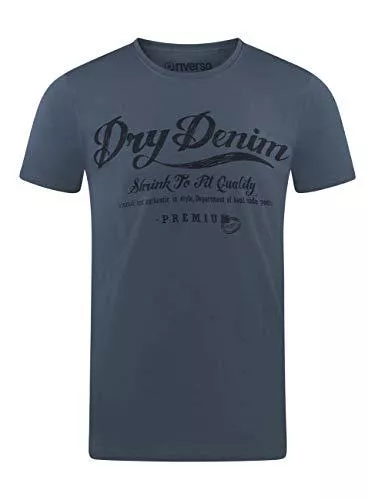 riverso T-Shirts riverso Herren T-Shirt RIVLeon Rundhals O-Neck Kurzarm Tee Shirt Print Regular Fit 100% Baumwolle Grün Blau Weiß Grau Rot Orange S M L XL 2XL 3XL 4XL 5XL