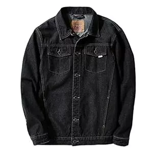 Loeay Jacken Loeay Herren Jeansjacken Frühling Herbst Baumwolle Jeans Mäntel Einfarbig Lässig Cowboy Windbreaker New Loose Outerwear Plus Size