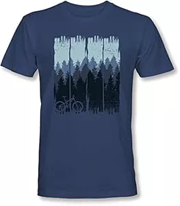 minifan T-Shirts Fahrrad T-Shirt Herren : Bike Wood - Sport Tshirts Herren - Mountainbike Shirt