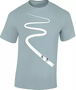 Baddery T-Shirts Fahrrad T-Shirt Herren : Radweg & Heartbeat Bike - Fun Shirts Männer