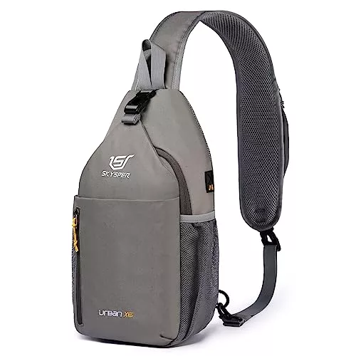 SKYSPER Taschen & Rucksäcke SKYSPER Schultertasche Brusttasche Leichte Sling Bag Klein Wasserfest Crossbody Umhängetasche zum Wandern Outdoor Sports Reise