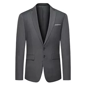 Allthemen Blazer Allthemen Sakko Herren Slim Fit Anzugjacke Business Blazer 2 Knöpfe Sakko für Hochzeit Freizeit