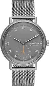 Skagen Uhren SKAGEN Kuppel Herrenuhr, Quarz-Dreizeigerwerk mit Sub-Zifferblatt und Edelstahl- oder Lederarmband