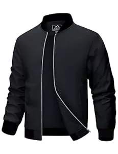 MAGCOMSEN Jacken MAGCOMSEN Herren Leicht Bomberjacke Dünne Blouson Jacke Freizeit Sommer Übergangsjacke Lässig Sportlich Fliegerjacke mit Multi Taschen