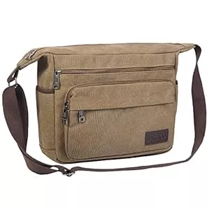JAKAGO Taschen & Rucksäcke JAKAGO Wasserdichte Umhängetasche Herren,Multi-Tasche aus Segeltuch 15 Zoll Messenger Bag Arbeit Taschen für Herren & Damen,für Schule,Reisen,Arbeiten,täglicher Gebrauch