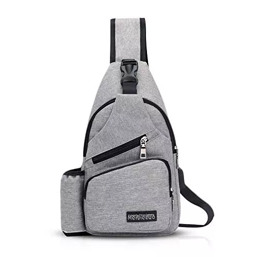 FANDARE Taschen & Rucksäcke FANDARE Herren Schultertasche Damen Brusttasche Sling Bag Rucksack mit USB Umhängetasche Crossbody Bag Sporttasche für Wandern,Abenteuer,Sport, Reisen,Joggen Wasserdicht Polyester