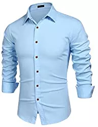 JINIDU Hemden JINIDU Herren Denim Shirt Freizeithemd Langarm Regular Fit Western Jeanshemd