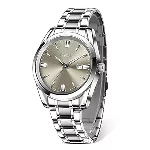 Taxau Uhren Taxau Wasserdicht Edelstahl Kleid Luxus Business Multifunktion Leuchtend Datum Geschenk Herrenuhr