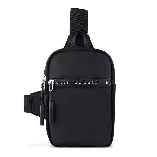bugatti Taschen & Rucksäcke bugatti Blanc Delight Mini Crossbody-Tasche unisex, flache Umhängetasche, schwarz
