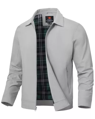 donhobo Jacken donhobo Herren Jacke Leichte Übergangsjacke Sommer Freizeit Bomberjacke Full Zip Up Outdoorjacke Frühling Herbst Windbreaker mit Reißverschlusstasche