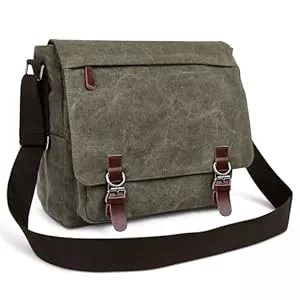 DORRISO Taschen & Rucksäcke DORRISO Herren Umhängetasche Mode Schultertasche Leinwand Schultertaschen für 13.3 Zoll Laptop Kuriertasche Casual Reise Männer Kuriertasche Laptoptasche