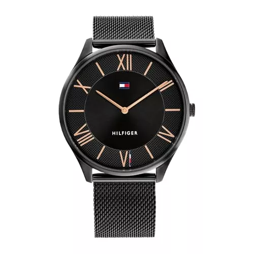 Tommy Hilfiger Uhren Tommy Hilfiger Analog Quarzuhr für Herren mit Edelstahl- oder Lederarmband
