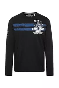 Camp David Langarmshirts Camp David Herren Longsleeve mit Label-Applikationen