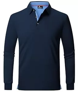 zitysport Poloshirts zitysport Poloshirts Herren Langarm Atmungsaktives Schnelltrocknend Langarmshirts Männer Sommer Knopfleiste T Shirts für Männer Casual Sport Shirt Basic Regular Fit Golf Polohemd