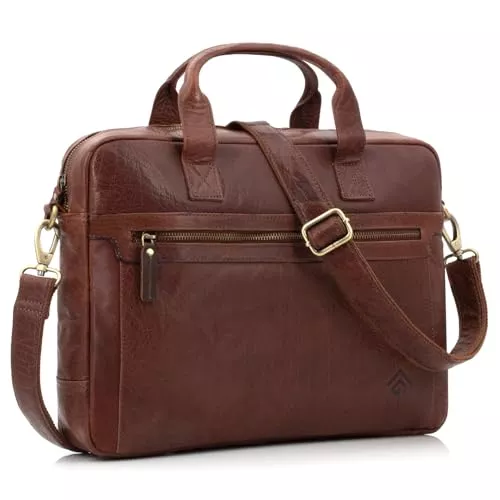 JOREY Taschen & Rucksäcke JOREY - Business-Tasche Herren Damen Leder – Laptoptasche und Umhängetasche aus Leder 15 Zoll - Ledertasche Laptoptasche für Arbeit Büro