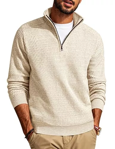 PJ PAUL JONES Pullover & Strickmode PJ PAUL JONES Pullover Herren Troyer mit Reissverschluss Arbeitspullover Stehkragen