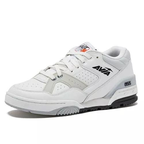 Avia Sneaker & Sportschuhe Avia 855 Basketballschuhe für Herren und Damen, Low-Top, Retro-Sneaker für drinnen und draußen, Straße oder Platz, Größen 37 bis 48, Blau und Weiß, Grün und Creme, oder Grau und alle weißen Schuhe für
