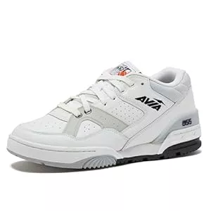 Avia Sneaker & Sportschuhe Avia 855 Basketballschuhe für Herren und Damen, Low-Top, Retro-Sneaker für drinnen und draußen, Straße oder Platz, Größen 37 bis 48, Blau und Weiß, Grün und Creme, oder Grau und alle weißen Schuhe für