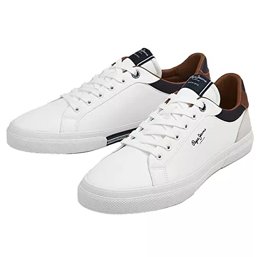 Pepe Jeans Sneaker & Sportschuhe Pepe Jeans Court De Kenton marineblaue Lederturnschuhe