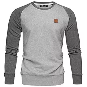 REPUBLIX Langarmshirts REPUBLIX Herren Basic College Sweatjacke Pullover Hoodie Sweatshirt R5040