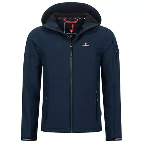 Höhenhorn Jacken Höhenhorn Altus Herren Softshell Jacke Outdoor Funktionsjacke Freizeitjacke Wasserdicht Atmungsaktiv Warm mit Microfleece Innenfutter