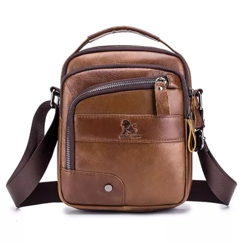 pundarika Taschen & Rucksäcke pundarika umhängetasche herren leder männertasche kleine leder Schultertasche handtaschen für männer,Verstellbarer Schultergurt.