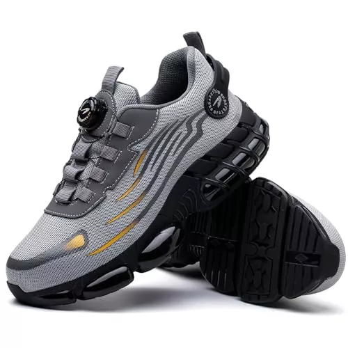 FOGOIN Stiefel FOGOIN Werkstein S3 pro Arbeitsschuhe, Sicherheitsschuhe Herren S3 Explorer 3.0 | Atmungsaktive Arbeitsschuhe Damen mit Stahlkappe Leicht & Sportlich für Schnellverschluss Drehverschluss