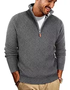 PJ PAUL JONES Pullover & Strickmode PJ PAUL JONES Troyer Pullover Herren Winter mit Reißverschluss Strickpullover V Ausschnitt