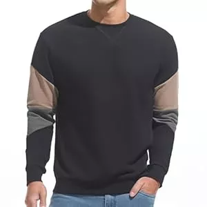 VEIISAR Pullover & Strickmode VEIISAR Herren Sweatshirt mit Rundhalsausschnitt Männer Basic Pullover Langarmshirts Freizeit Sport Shirt