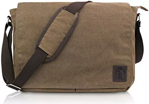 TRAVANDO Taschen & Rucksäcke TRAVANDO Laptoptasche 14-16 Zoll Laptop Tasche Herren Umhängetasche Canvas Segeltuch Kuriertasche Messenger Bag Herren für Arbeit Schule Freizeit Notebook Tasche