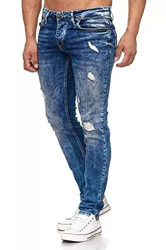 Tazzio Jeans Tazzio Herren Jeans Slim Fit im Destroyed Look