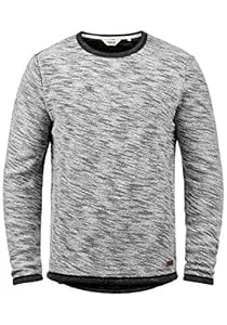 !Solid Pullover & Strickmode !Solid SDFlocks Herren Sweater Pullover Flocksweat Pulli mit Rundhals-Ausschnitt 100% Baumwolle Regular fit