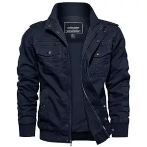 EKLENTSON Jacken EKLENTSON Herren Übergangsjacke Frühling Cargo Jacke Freizeitjacke mit Vielen Taschen