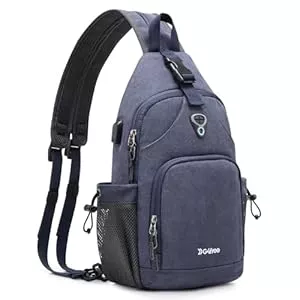 G4Free Taschen & Rucksäcke G4Free Canvas Sling Bag Brusttasche Schultertasche Herren Damen für Reise Wandern Laufen Klettern…