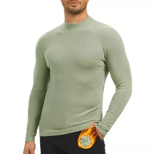 MEETYOO Pullover & Strickmode MEETYOO Sweatshirt Herren Thermo Pullover Rollkragenshirt Langarm Fleece Rollkragenpullover Männer Top Warme Sport für Herbst Winter