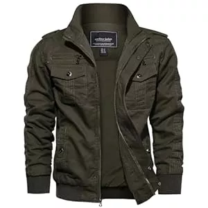 EKLENTSON Jacken EKLENTSON Herren Übergangsjacke Frühling Cargo Jacke Freizeitjacke mit Vielen Taschen