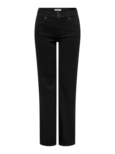 ONLY Jeans ONLY Female Straight-Fit Jeans ONLBLUSH Mittlere Taille Gerade geschnitten Jeans